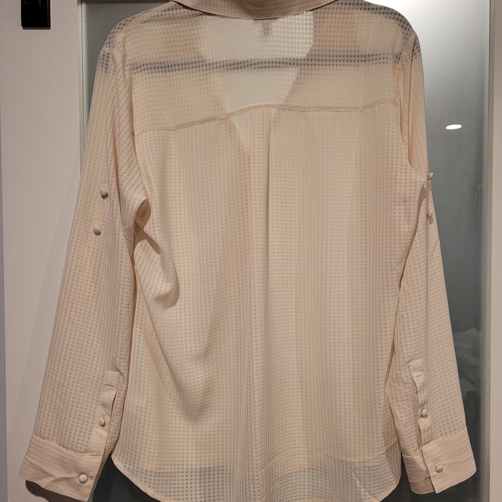 Express Cream Button-Up Blouse - Picture 2 of 4